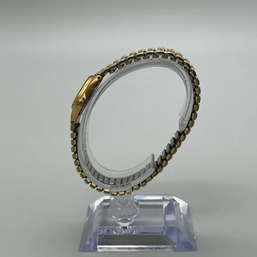 Vintage Seiko Womens Watch 20mm Gold Tone Stretch Bracelet 1N01-0E19 New Battery